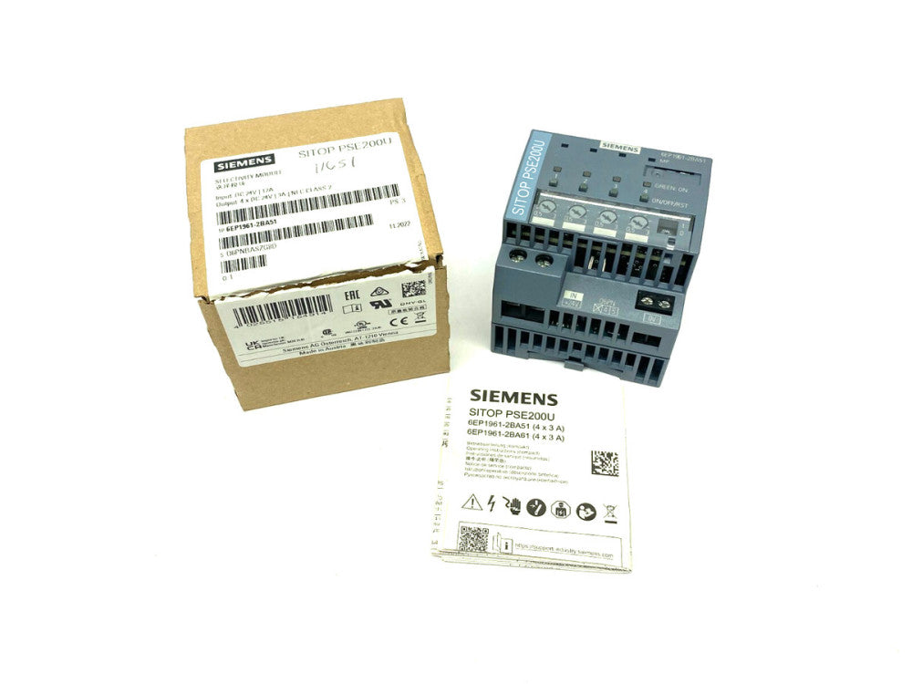 Siemens 6EP1961-2BA51 SITOP PSE200U Selectivity Module 4-Channel Input