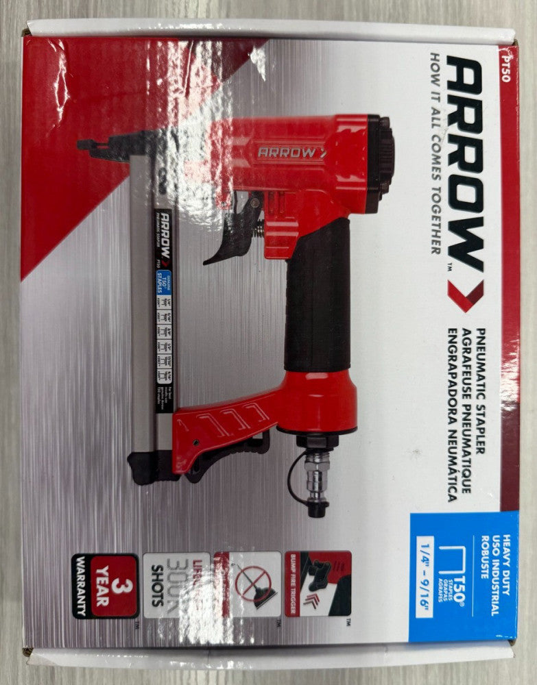 Brand New Arrow (PT50) Pneumatic Heavy Duty Corded Oil Free Stapler On Sale Now