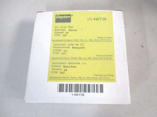 (4WT39) 4-11/16" x 4-11/16" x 1-1/2" OAL 24V DC PBT Plastic Axial Fan