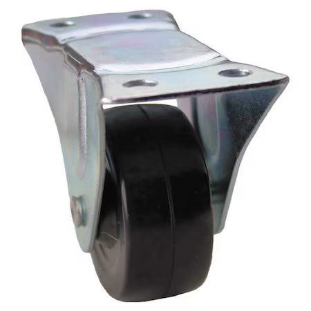 Colson 01Rn02x41r Rigid Plt Caster,Rubber,2-1/2 In, 200 Lb