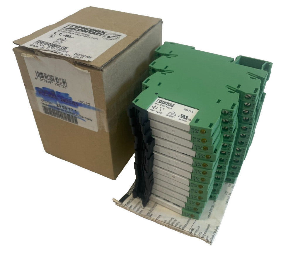 NEW PHOENIX CONTACT PLC-BSC-24DC/21 RELAY MODULE PLCBSC24DC21 LOT OF 13
