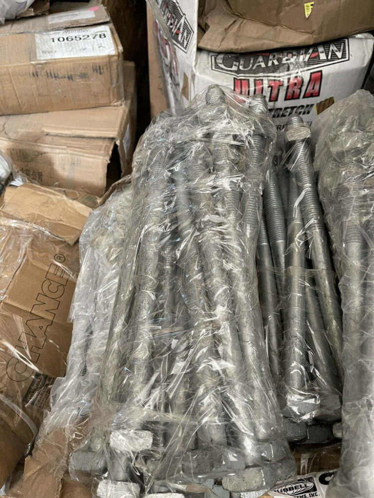 (11 PC LOT) HUBBELL C2050256 BOLT, MACHINE, SQ HEAD, 7/8in x 18in 25, 400 lbs