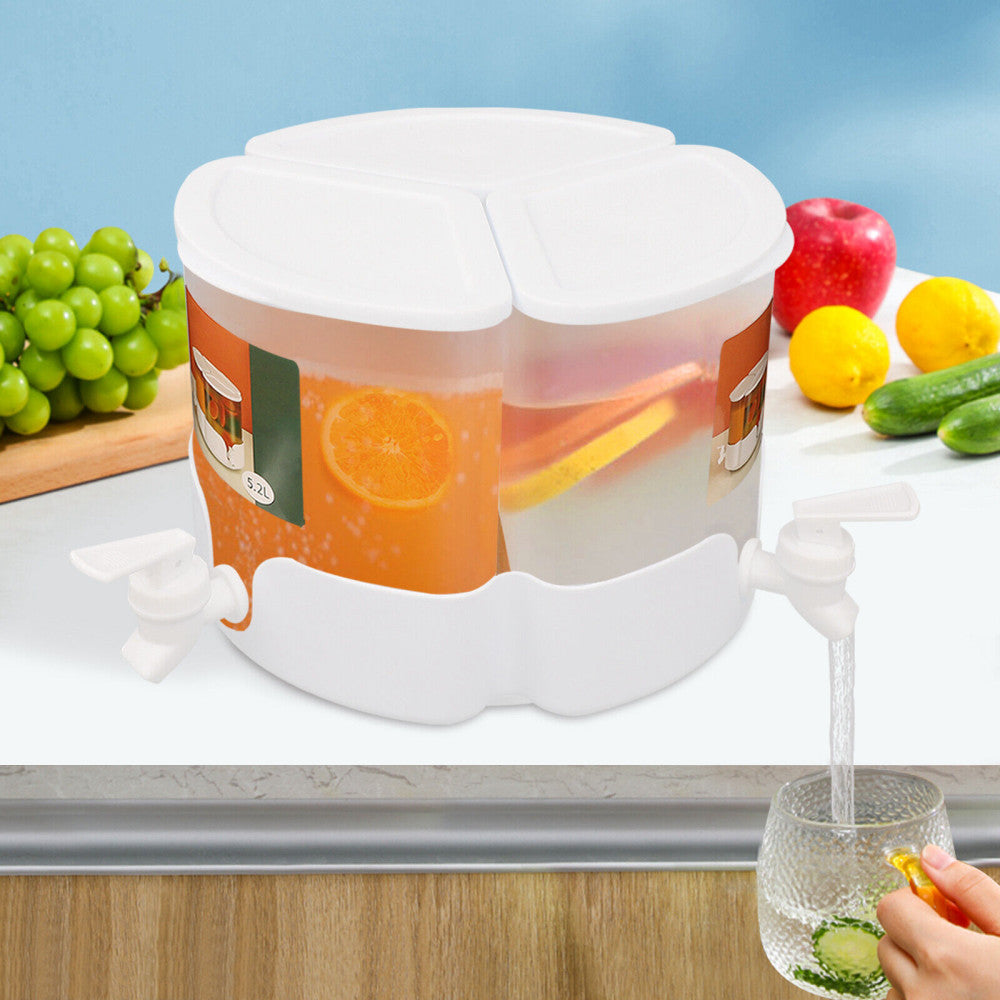 3 Compartment Beverage Cold Juice Drinking Dispenser for Hotel Cafe Bar Party