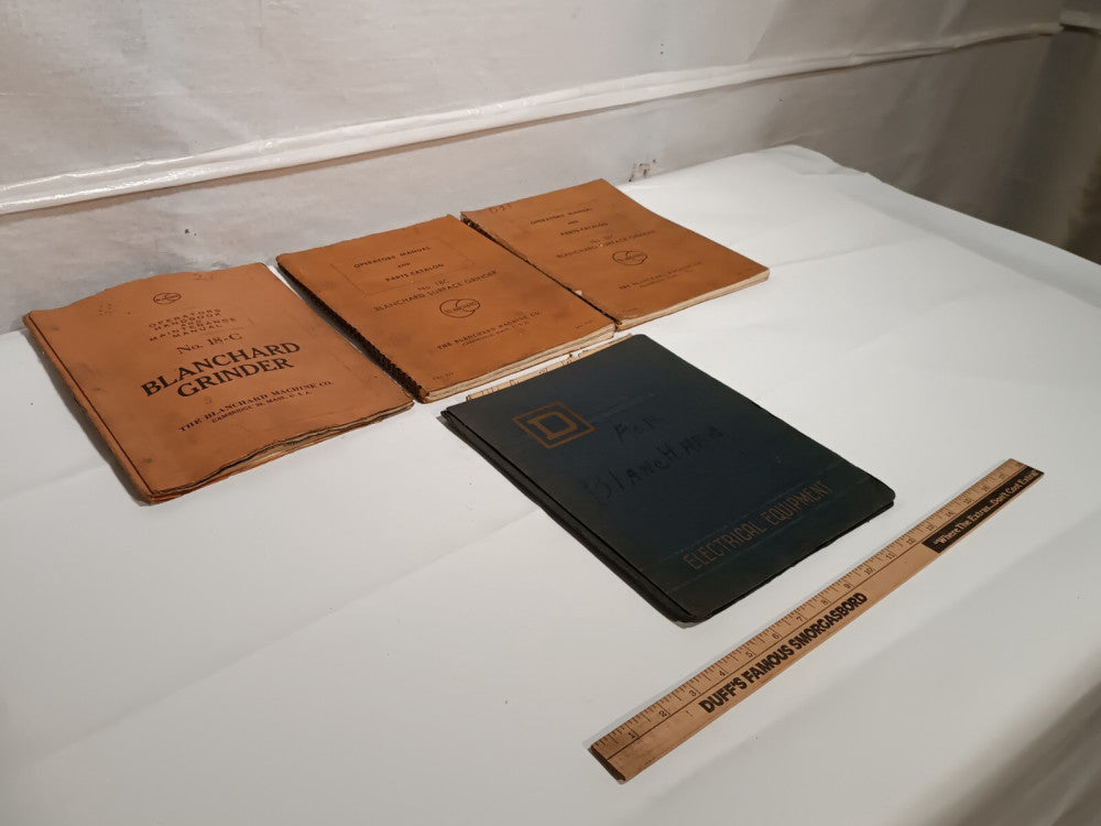 Blanchard No. 18-C Grinder Operator's Handbook and Maintenance Manual & Others