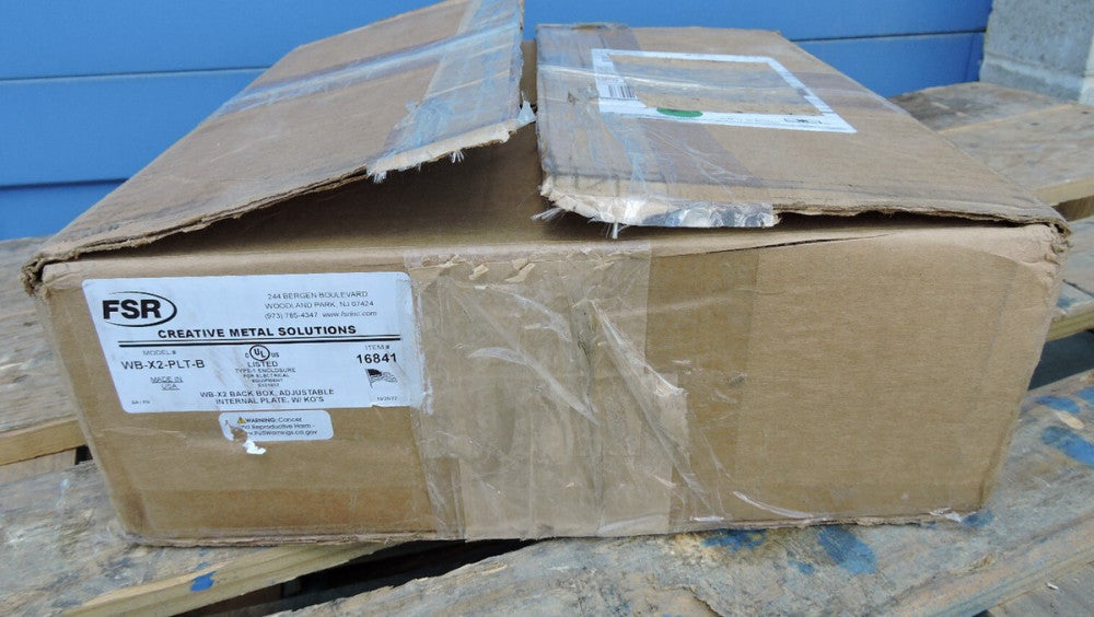 FSR WB-X2-PLT-B 12.38″×12.38″×4″ Back Box w/ Blank Plate - NOB NEW!