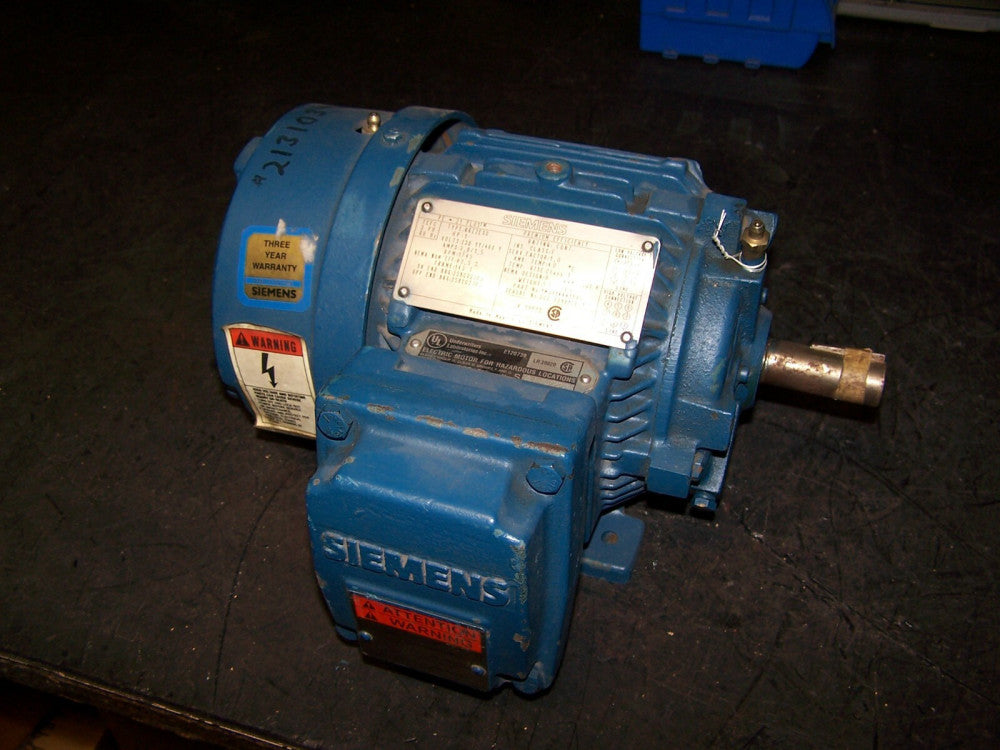 SIEMENS 1 HP ELECTRIC AC MOTOR 460Y/230YY VAC 1745 RPM 143T FRAME 3 PHASE RGZZES