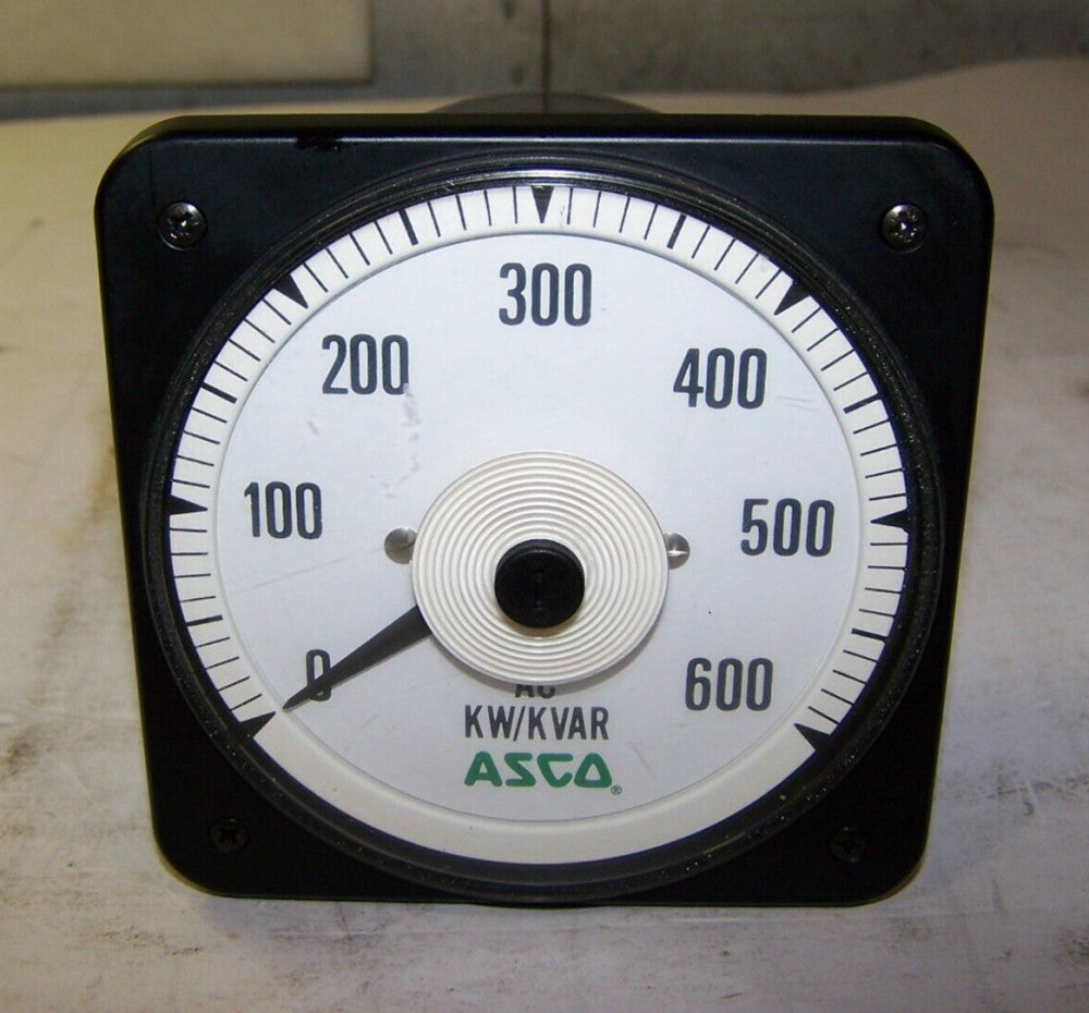 ASCO CROMPTON BLS-077 0-600 AC KW/KVAR PANEL METER  491942-058-D-L