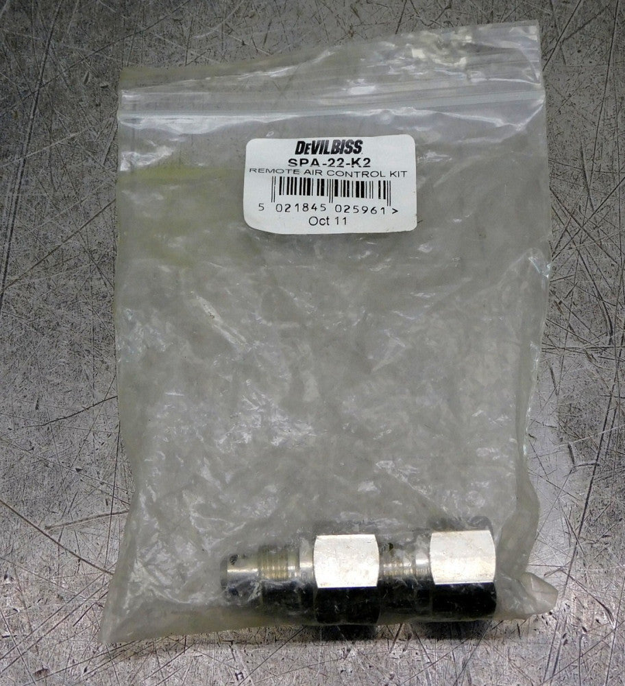 DeVilbiss SPA-22-K2 Remote Atomization Air Control Fitting Kit Lot of Two (2)
