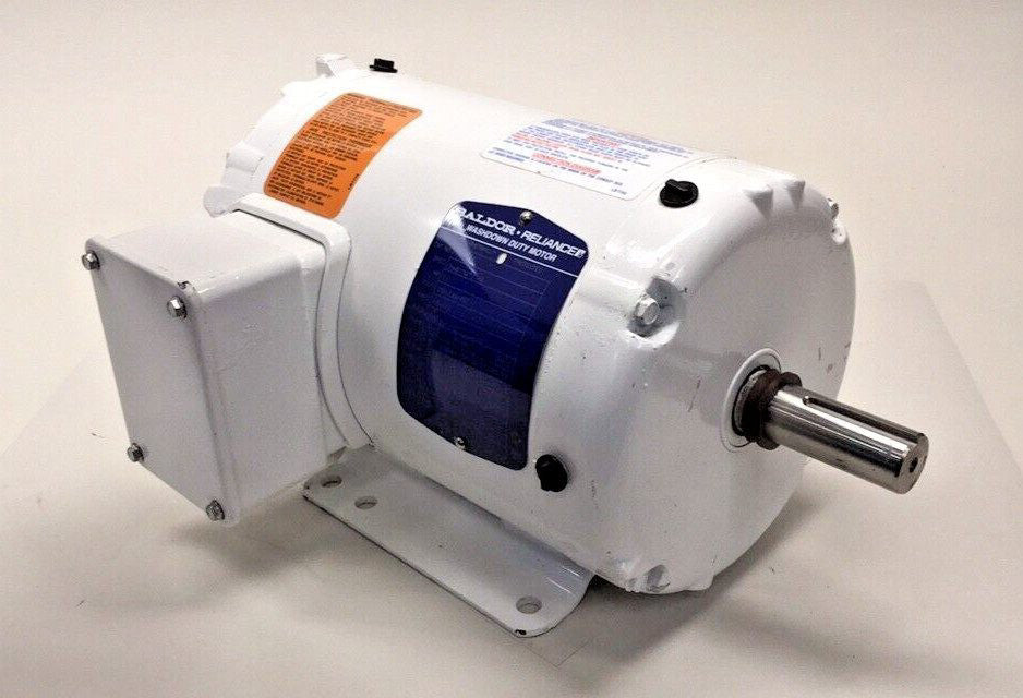 Baldor 35H817W727H2 Used Washdown Motor 3ph 1hp 208-230/460V 1140rpm TEAO