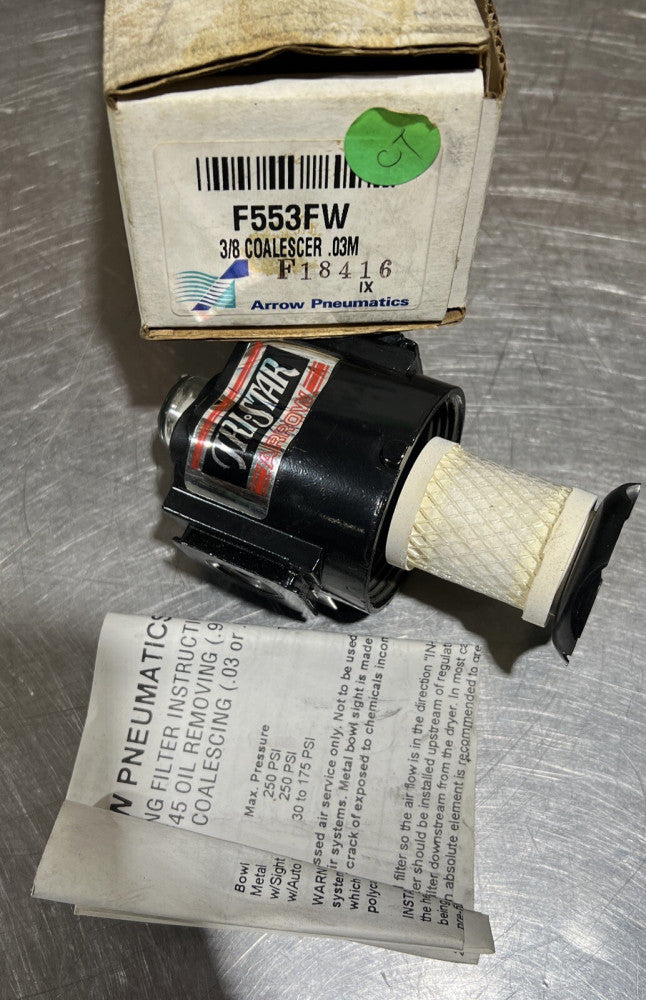 TRI-STAR ARROW AIR FILTER F553FW. Partial Box. Top Only As Seen In Pictures