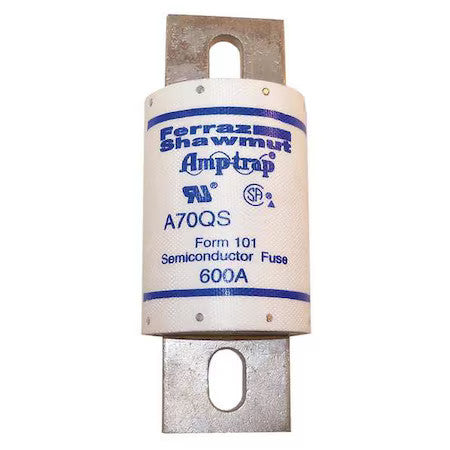 Mersen A70qs600-4 Semiconductor Fuse, 600A, Fast-Acting, 700V Ac, Bolt-On