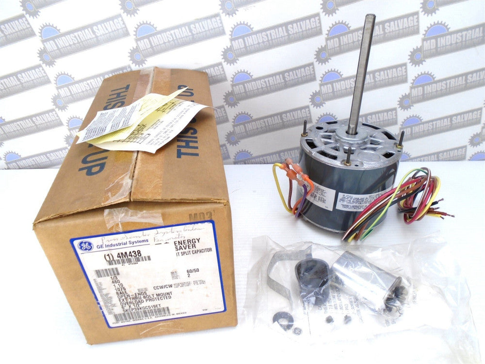 GE - 5KCP39KGC519ET - 4M438 - 5.6" Dia HVAC Fan Motor - 1/3 HP- 1075 RPM - 460V