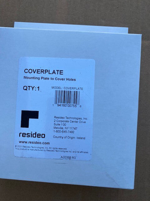 Honeywell Home COVERPLATE Mounting Plate to Cover Holes for PROSIXSMOKEV