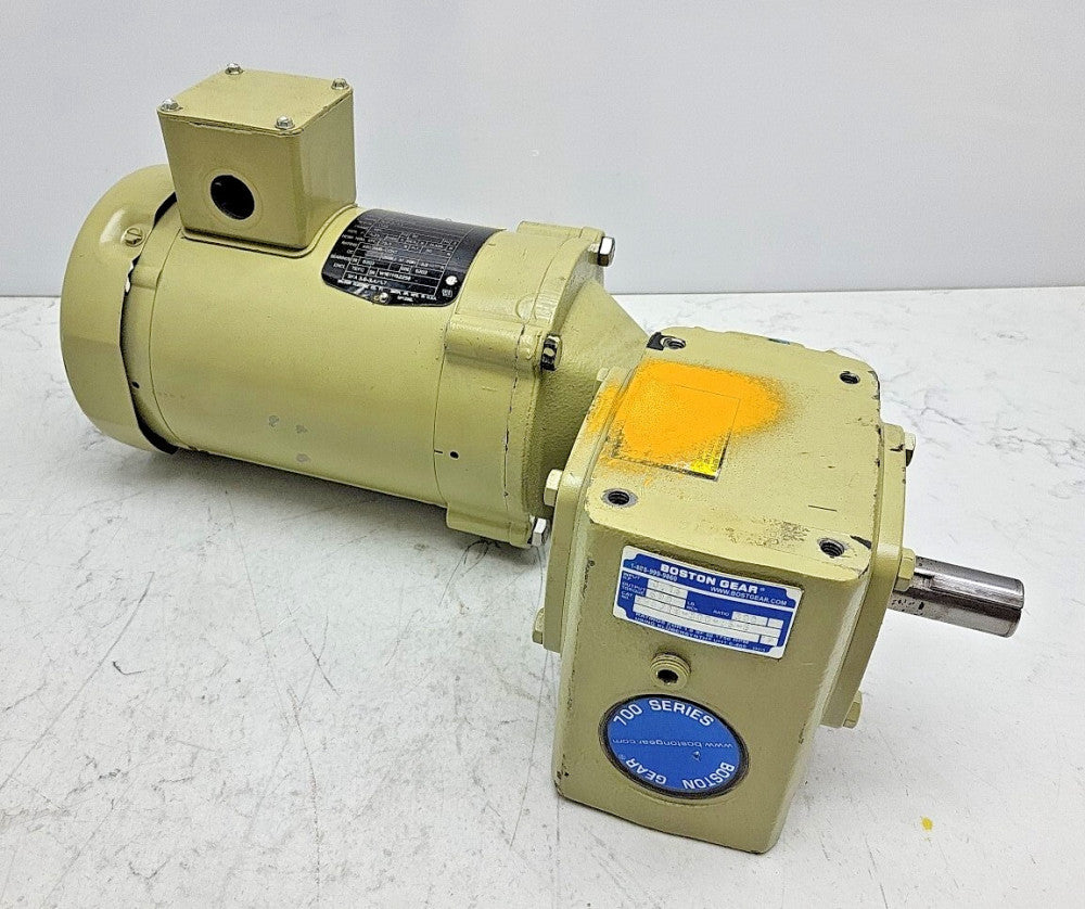 Baldor VM3542 3/4Hp Ac Motor 3Ph Boston Gear Reducer FWA718-300-B5-G 300:1 Ratio