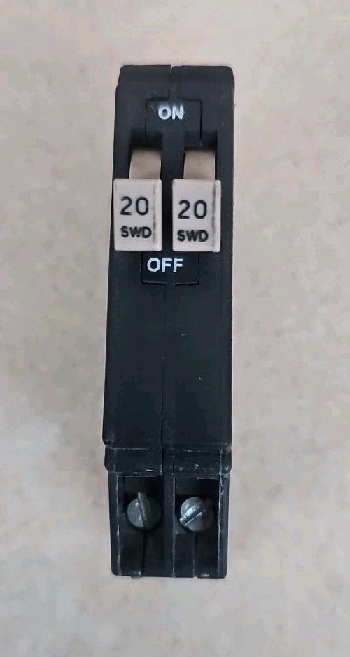 New Circuit Breaker Eaton Cutler Hammer CHT2020 20/20 Amp Two 1 Pole Tandem Twin