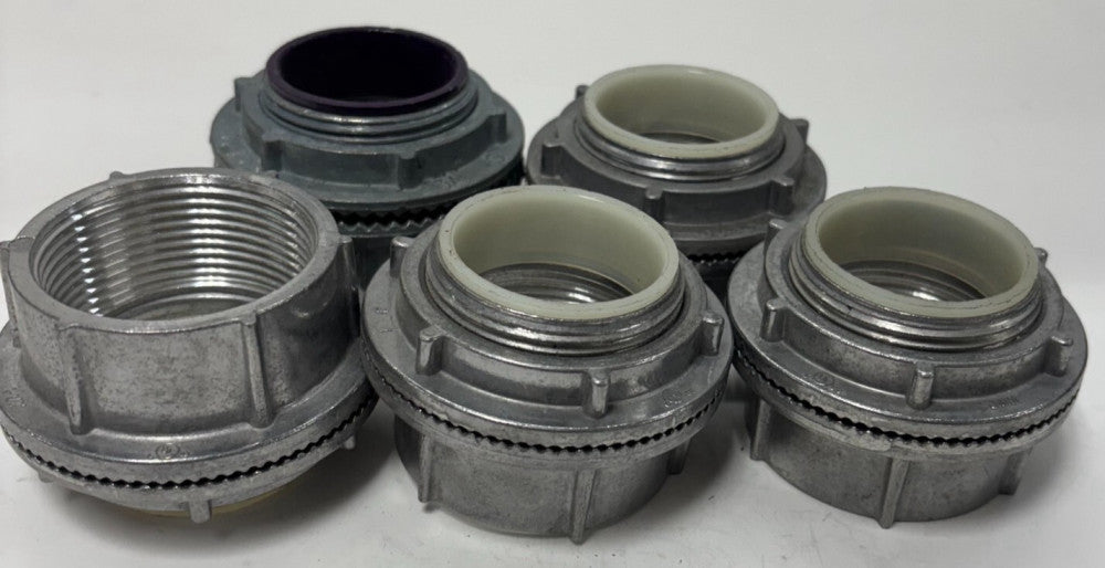 LIQUIDTIGHT FLEXIBLE CONDUIT CONNECTORS LOT OF 5 SIZE 1-1/2" MADE IN CHINA/INDIA