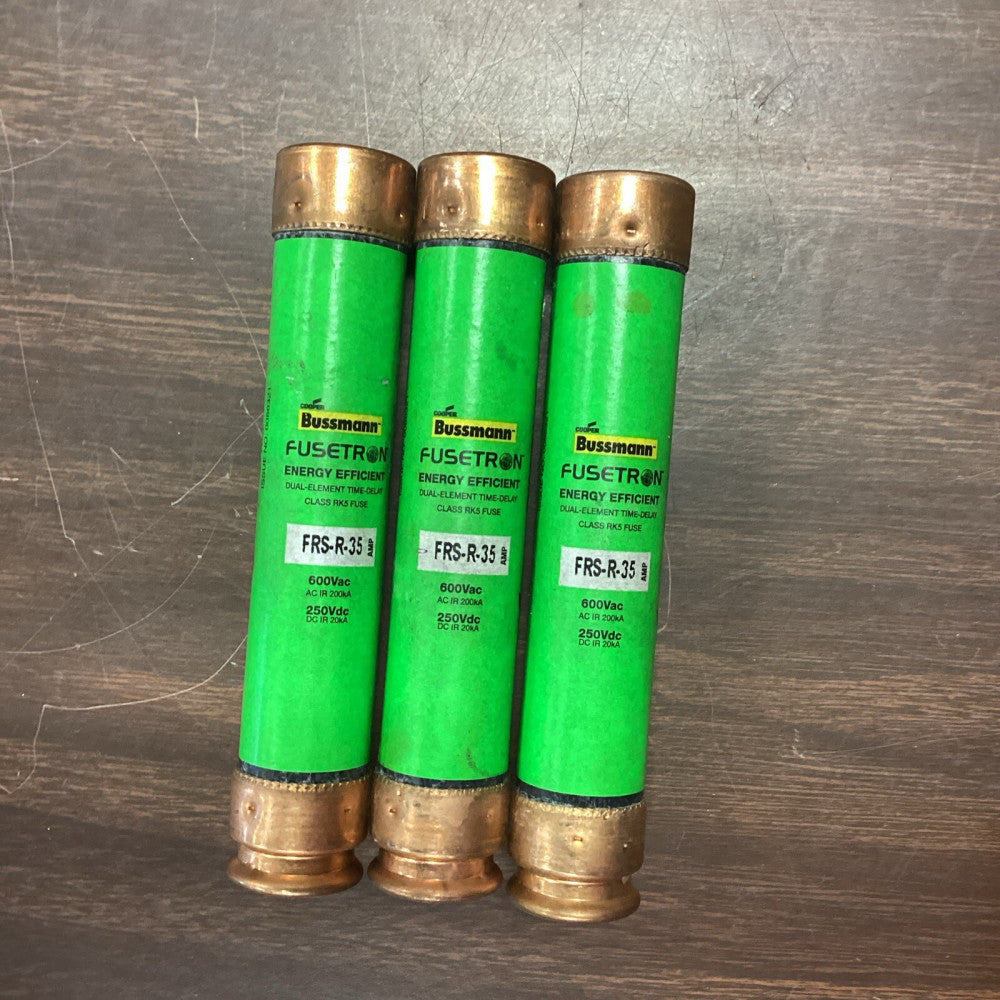 3 Bussmann Fusetron FRS-R-35 Fuses