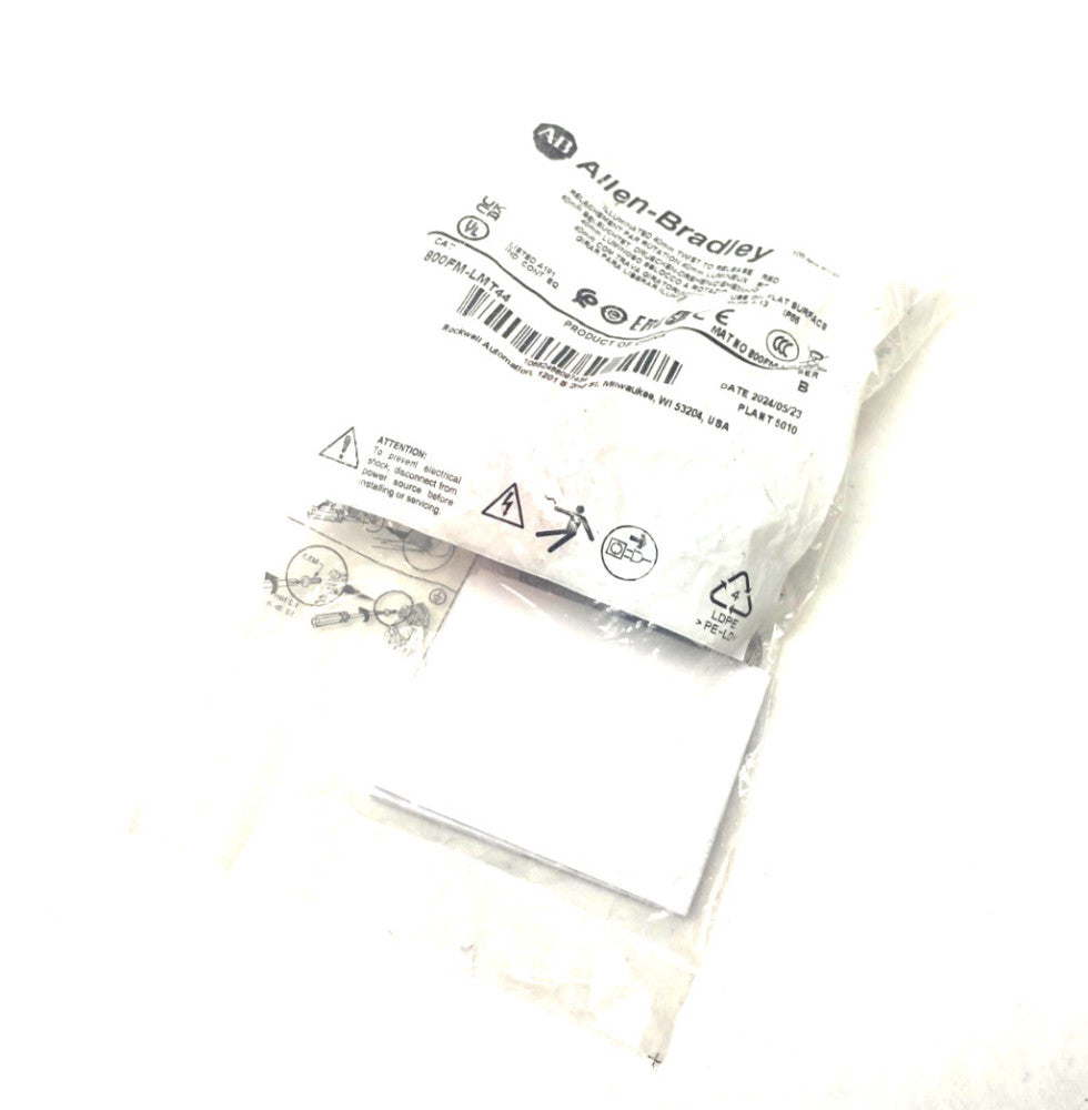 Allen Bradley 800FM-LMT44 Ser. B Twist-to-Release Illuminated Pushbutton 40mm