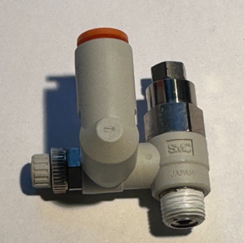 SMC ASP 330F-01-07-S Flow Control Pilot Check Valve Metering Out 1/8 Port NPT