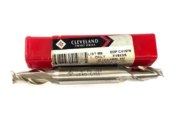 CLEVELAND TWIST 2F HIHLX/DBL EM CENTER CUTTING 7/16" HS LEAD 1.750 END MILL
