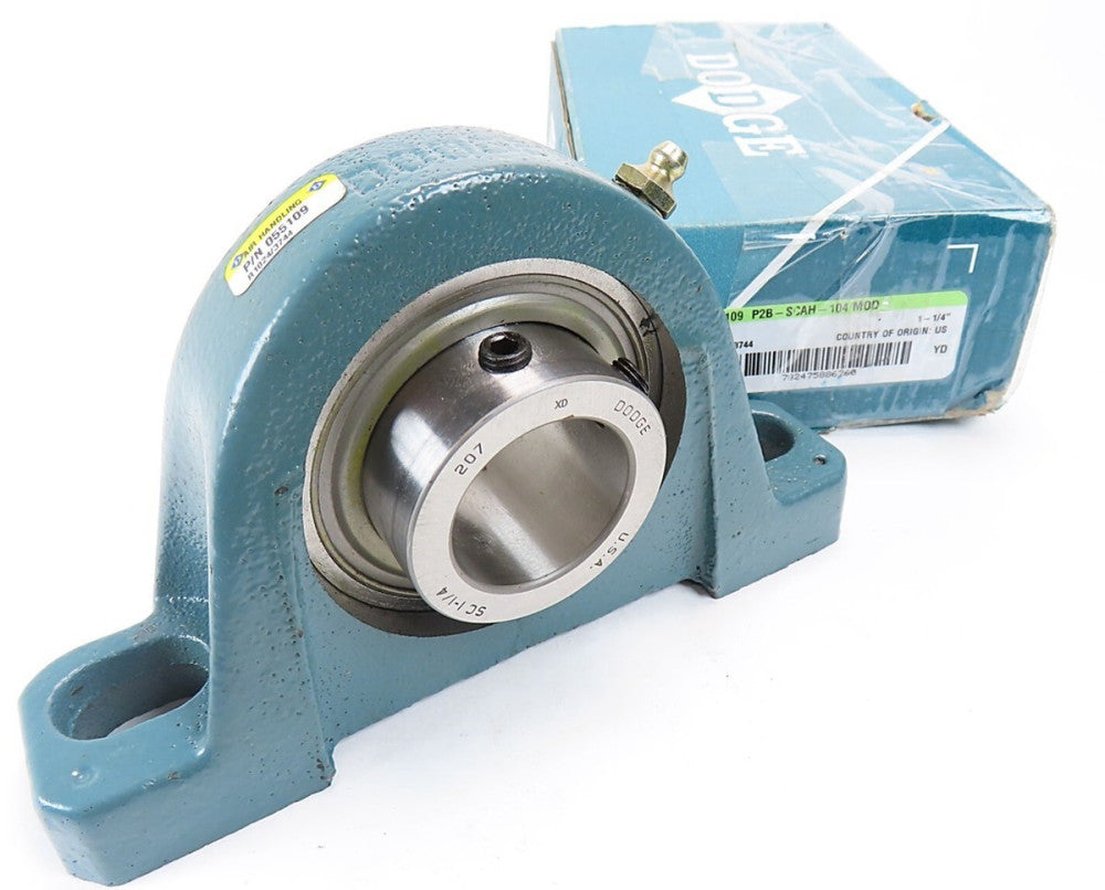 Dodge P2B-SCAH-104 055109 Pillow Block Ball Bearing  1-1/4" Bore NEW IN BOX