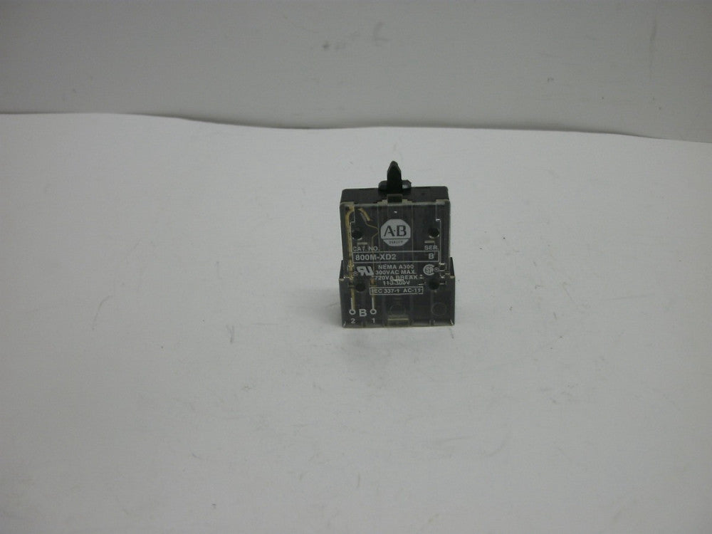 ALLEN BRADLEY 800M-XD2 SERIES B CONTACT BLOCK STANARD QUICK CONNECT 1 NC