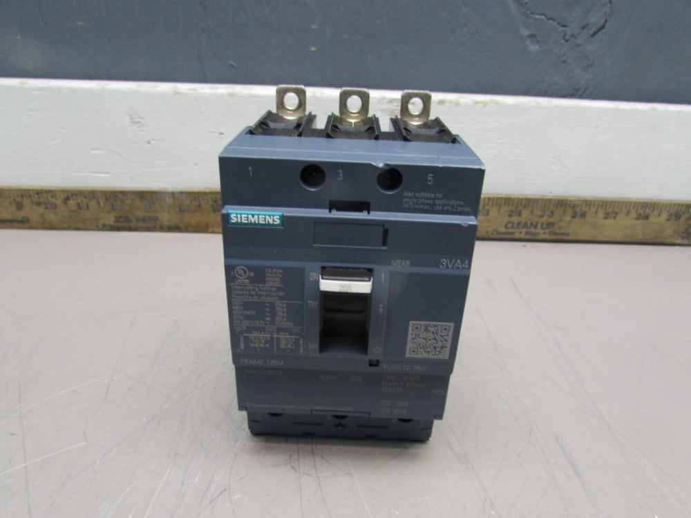 SIEMENS  3VA4120-5ED34-0AA0  ,CIRCUIT BREAKER,  3P/20A /480V/35kA   MAKE OFFER!