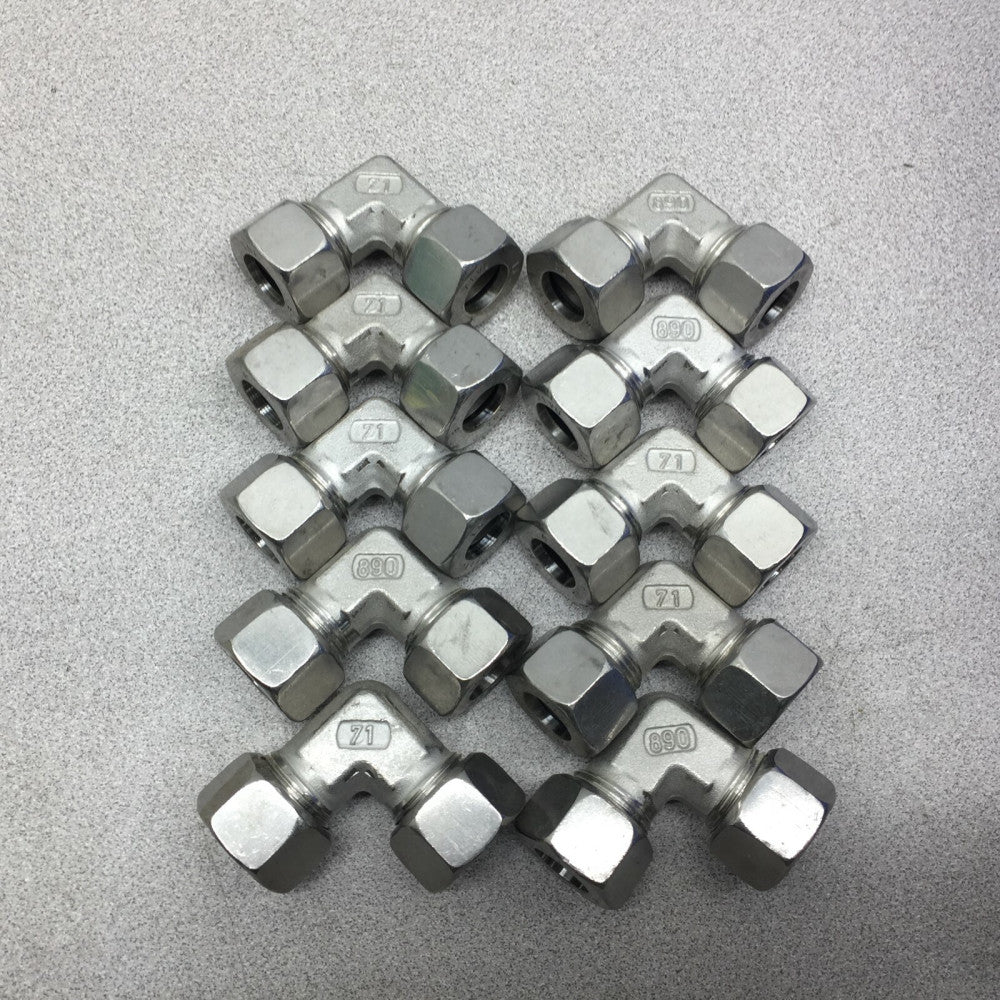 NEW NO BOX (LOT OF 10) M15 X M15 90 DEG ELBOW TUBE CONNECTOR 71VU-15L