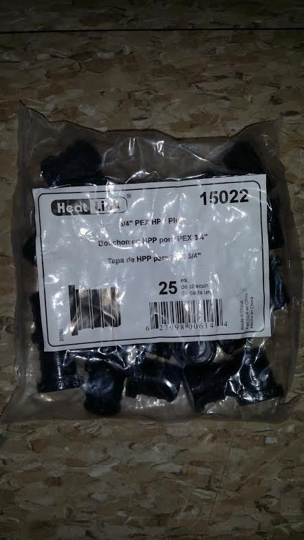 NEW OEM HEAT LINK 3/4" PEX Insert Plug - HPP 15022 (25PCS FOR 24.99)