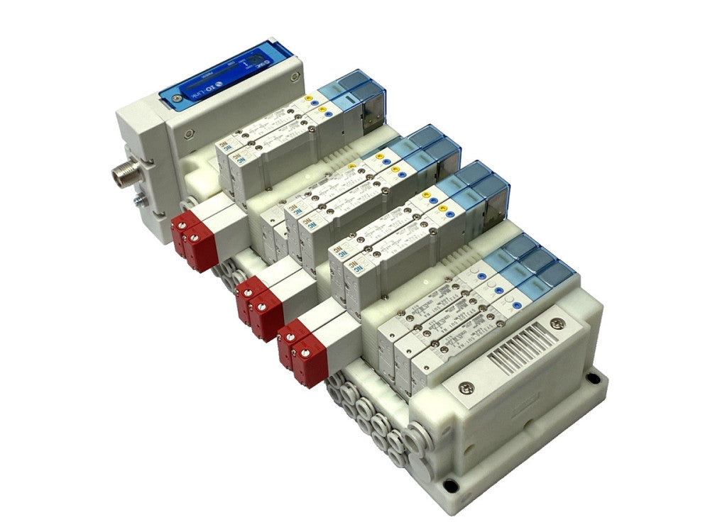 SMC SS5Y3-60-14B Pneumatic Manifold Assembly w/ EX260-SIL1 IO-Link M12 Connector