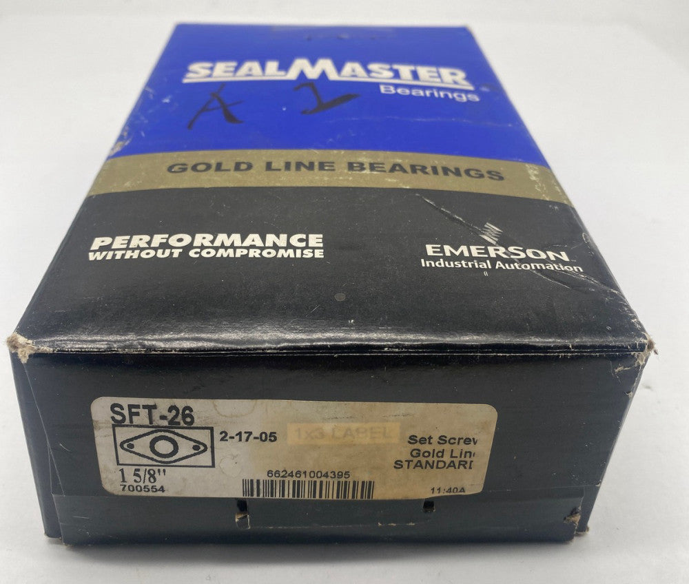 SealMaster SFT-26 Flange-Mount Ball Bearing 1-5/8"ID 