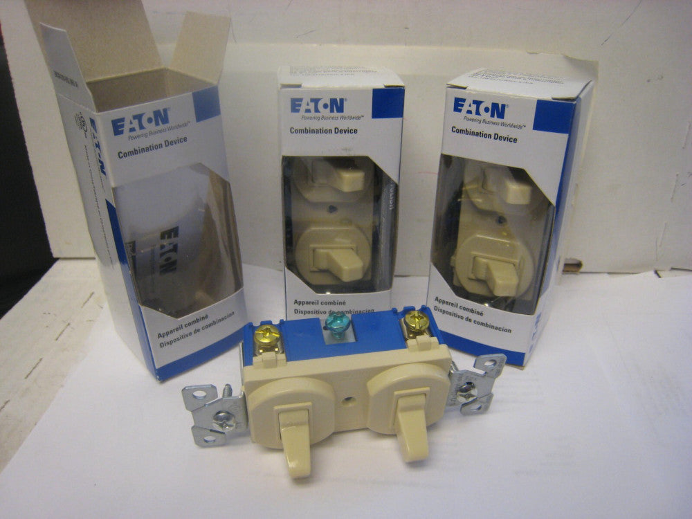 3 yes 3 Eaton  275V-BX-LW  IVORY Combo Single pole & 3-way switch 15A 277V I