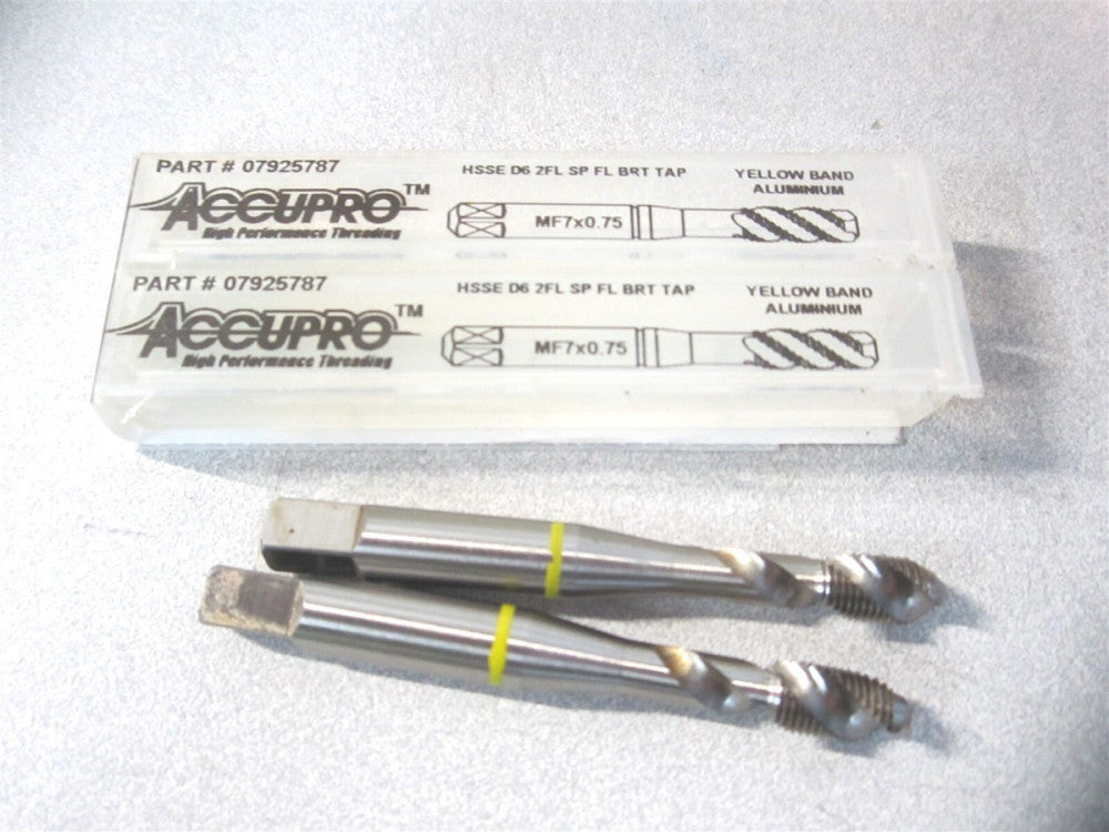 (7925787) 1/2" x 1-3/8" x 3" x 6" OAL HSS 2Fl Spiral Flute Tap - Lot of 2 