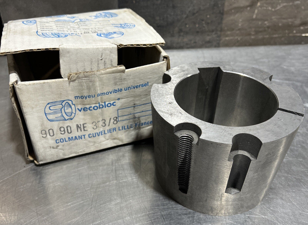 VECOBLOC 90 90 NE 3 3/8 Taper Lock Bush Nos Surplus