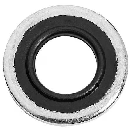 Zoro Select Zmbsw-2 Sealing Washer, Fits Bolt Size No. 10 Steel, Zinc Plated