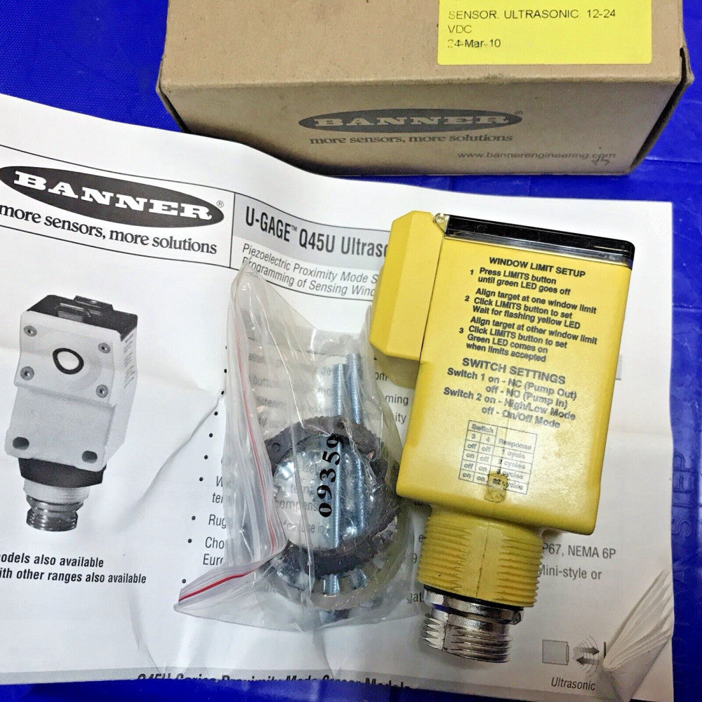 Banner Q45UBB63DAQ U-Gage Ultrasonic Proximity Sensor (44129)