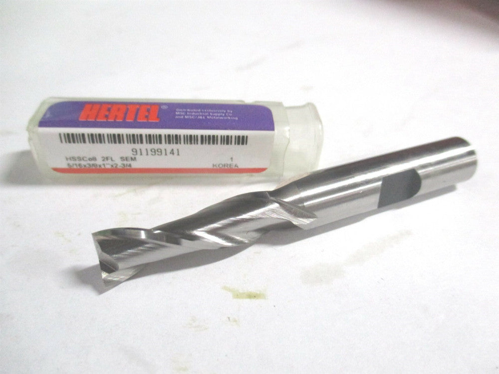 (E299914091) 5/16" x 1" x 3/8" x 2-3/4" OAL Cobalt RH 2 Flute Square End Mill 
