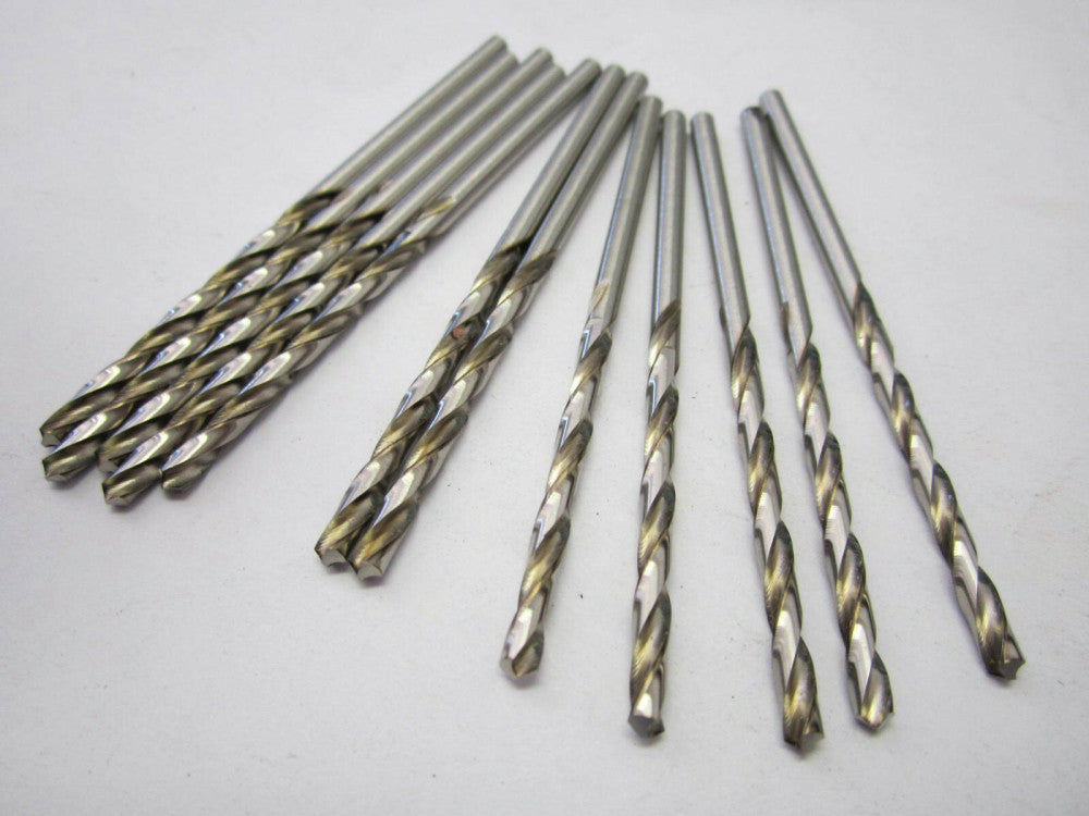 Lot of 12 #33 High Speed Jobber Length Drill Bits 118 Degree Bright