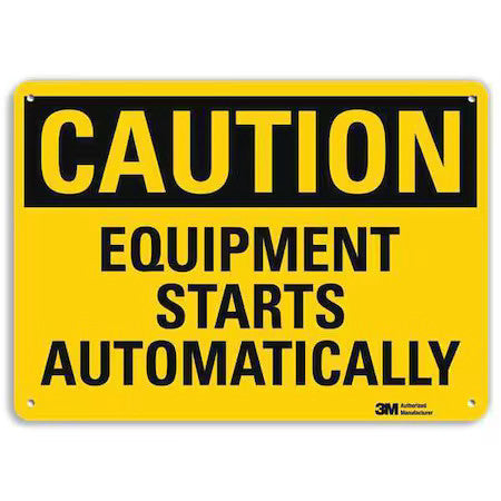 Lyle U4-1264-Na_10X7 Caution Sign, 7 In Height, 10 In Width, Aluminum, Vertical