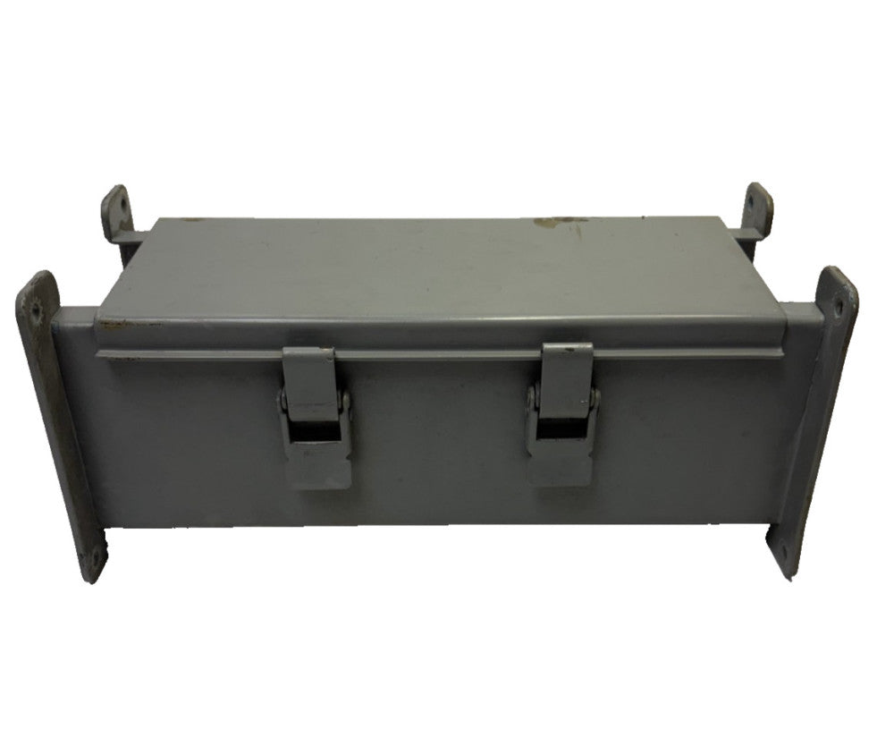HOFFMAN STRAIGHT SECTION LAY-IN HINGED COVER F-44L12 4X4X12" GRAY STEEL