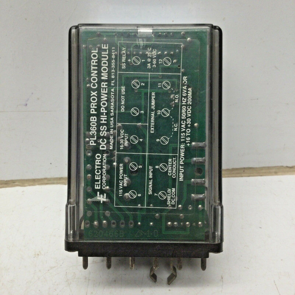 Electro Corp PL360B Amplifier Prox Control DC SS Hi-Power Module 16-30VDC 115VAC