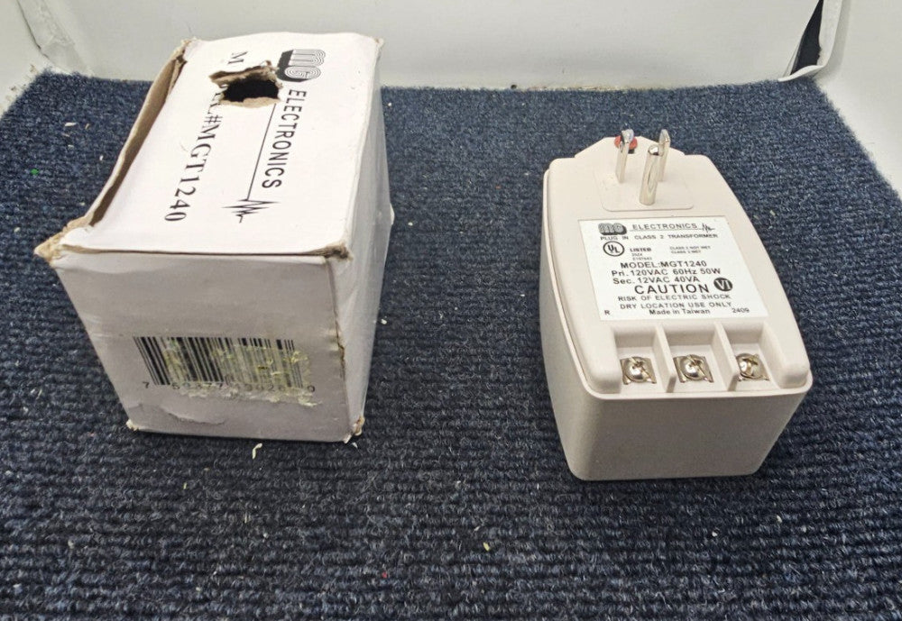 MG Electronics MGT1240: Class 2 Transformer with LED Indicator 12VAC 40VA