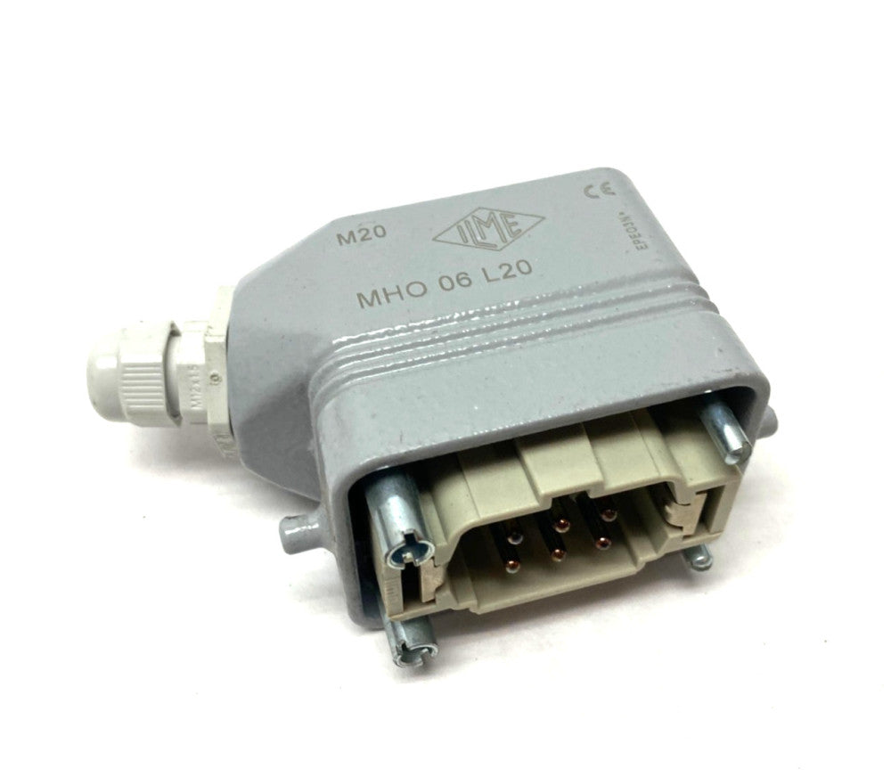 ILME MHO 06 L20 Cable Hood, C-Type, 2-Pegs w/ 6-Pin Male Insert