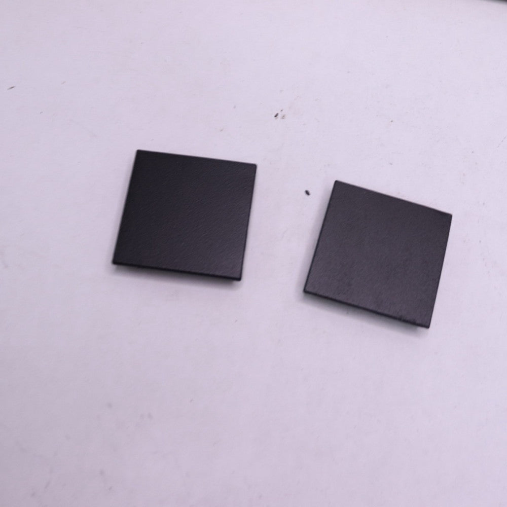 (2-Pk) Flat Caps Die Cast Aluminum 2" x 2" Black EPN-2462