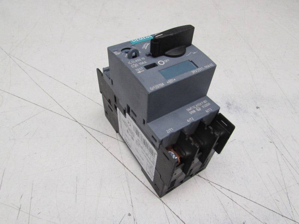 SIEMENS SIRIUS 3RV2011-1HA40 MANUAL MOTOR STARTER 8FLA 600VAC XLNT USED M/O!!