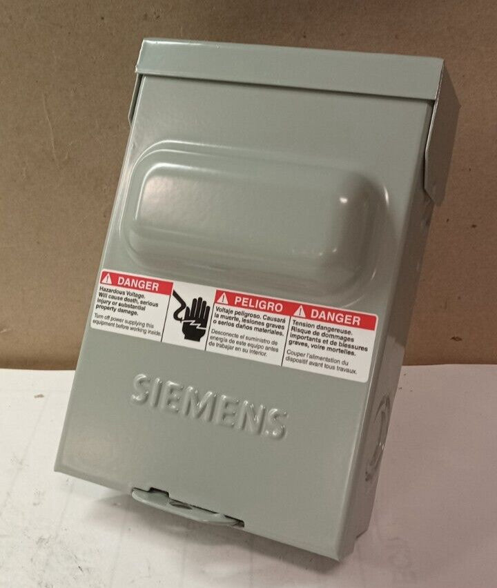 NEW SIEMENS WN2060 60 AMP ENCLOSED PULL-OUT SWITCH NON-FUSED 1-PHASE 240 VAC