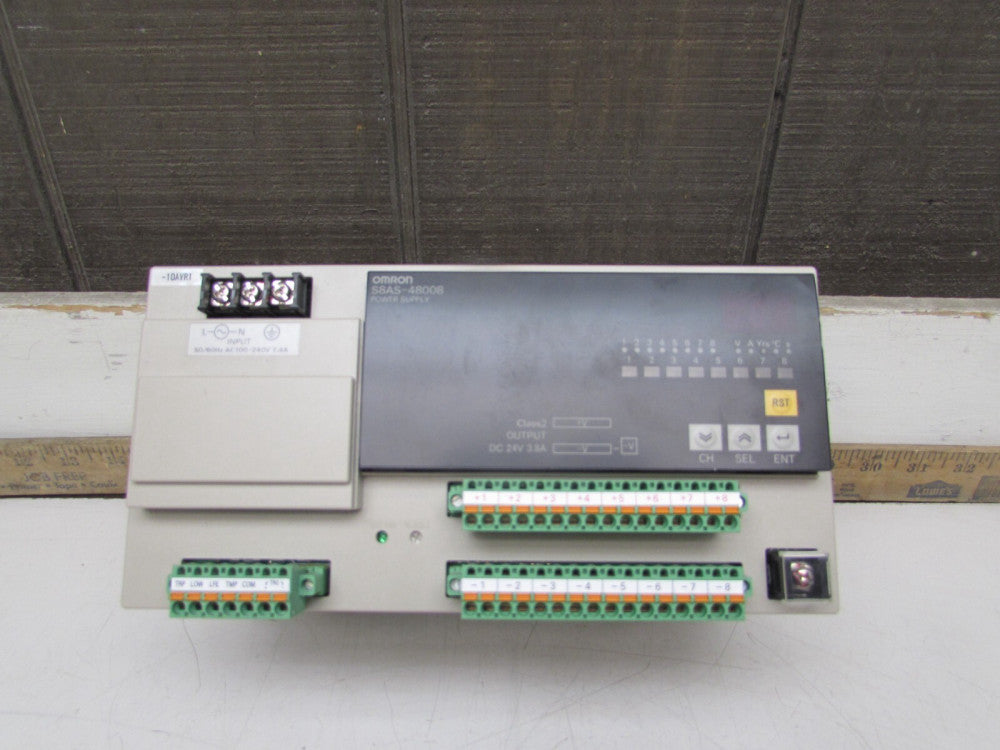 OMRON S8AS-48008 , POWER SUPPLY, IN=100-240V, OUT=24VDC /3.8A,TESTED MAKE OFFER!