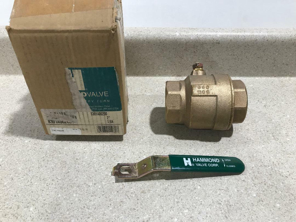 Hammond Valve 8301A00200 2" Brass Ball Valve NEW