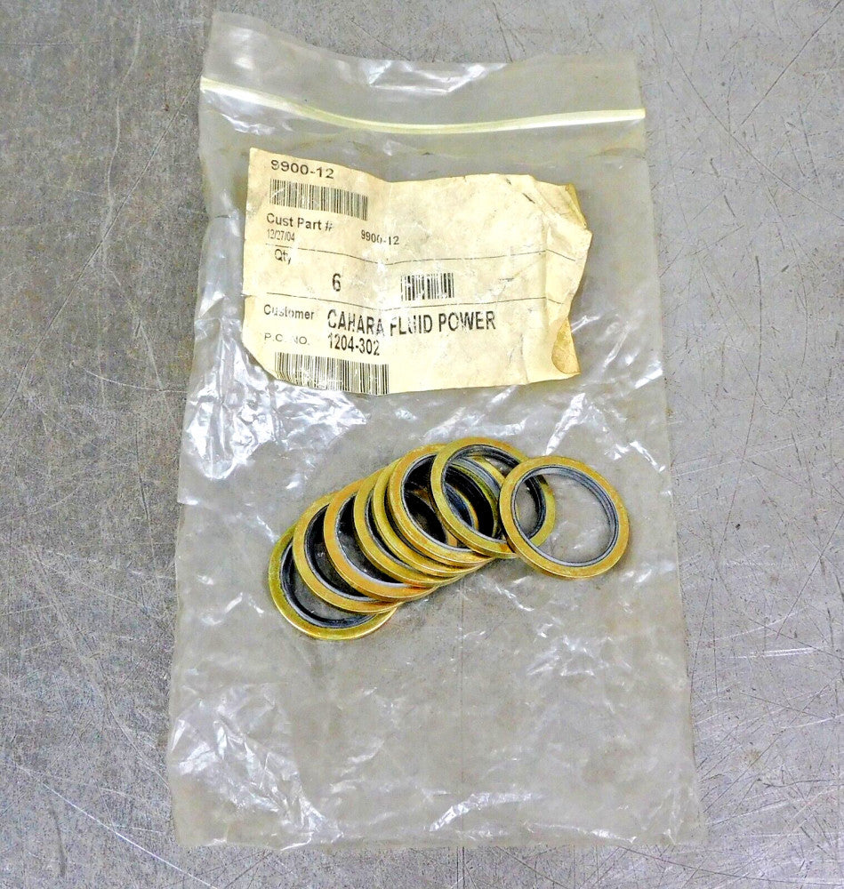 Brennan 9900-12 British Bonded Seal 24.13mm ID 34.93mm OD Lot of Eight (8)