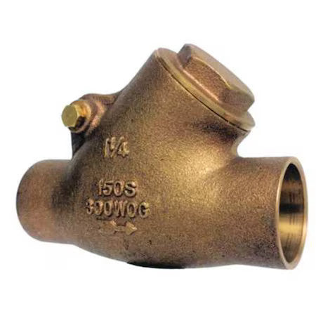Milwaukee Valve 1509Y 1 1/4 1-1/4" Solder Bronze Swing Y Check Valve